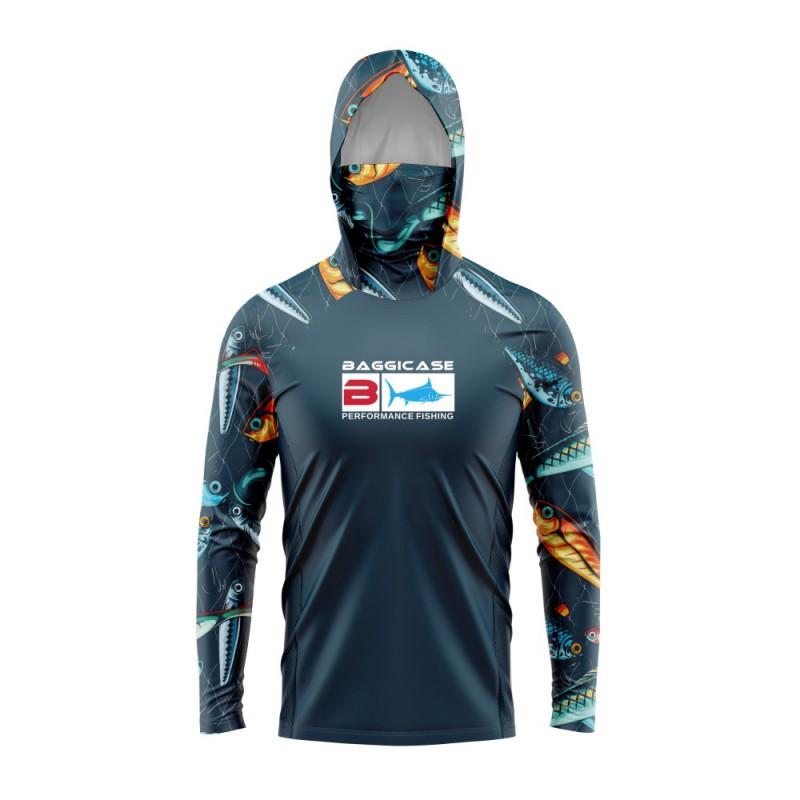 Men Women Quick Dry UV Protection Hooded Long Sleeve Fishing Shirt Outdoor Sports Cycling Lightweight UPF 50