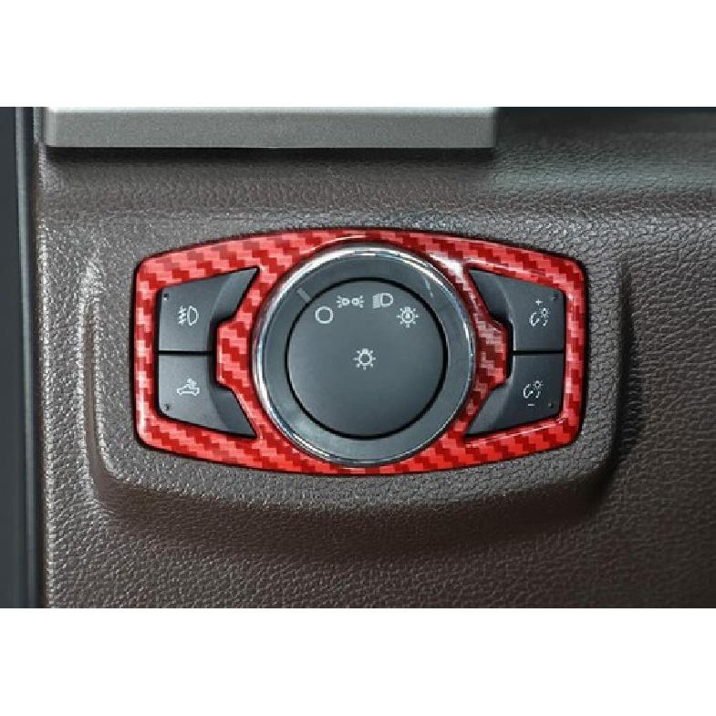 Car Headlight Lamp Switch Button Control Cover Decor for Ford Mustang F150 2015+