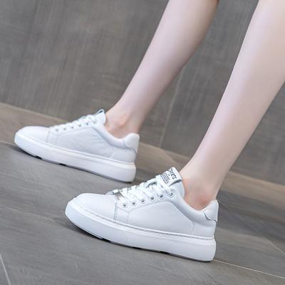 Кожаная обувь на толстой подошве, белая, повседневная, на мягкой подошве