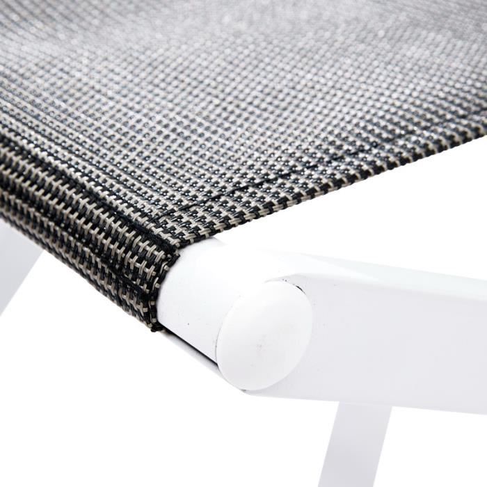 Lot de 2 chaises Modulo structure aluminium coloris blanc Wilsa Garden