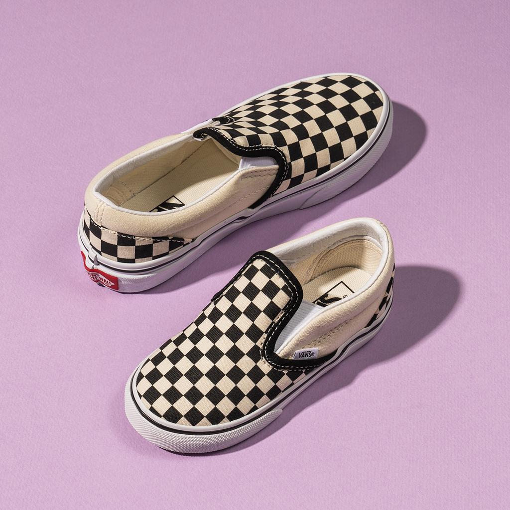 Vans Классические туфли-слипоны - шахматный узор, черный/белый, VN000ZBUEO1, 1010064983, популярная корейская обувь