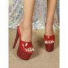 Autumn Nightclub Sex Women's Shoes Waterproof Table Roman Fish Mouth Lady Outer High Heel LFD-181-Q39