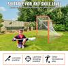 Lacrosse Goal, 4' x 4' Small Kids Lacrosse Net, Folding Portable Lacrosse Goal with Carry Bag, Iron Frame Backyard Training Equipment, Quick & Easy