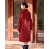 Elegant Red Petite Wool Blend Winter Coat