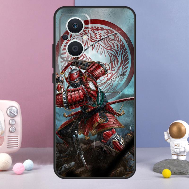 Япония Ниндзя Самурай Красное Солнце Чехол Для OPPO Reno 11 F 12F 13F 14F 10 12 13 14 Pro 7 8 Lite OPPO Find X9 X6 X5 X8 Pro Чехол