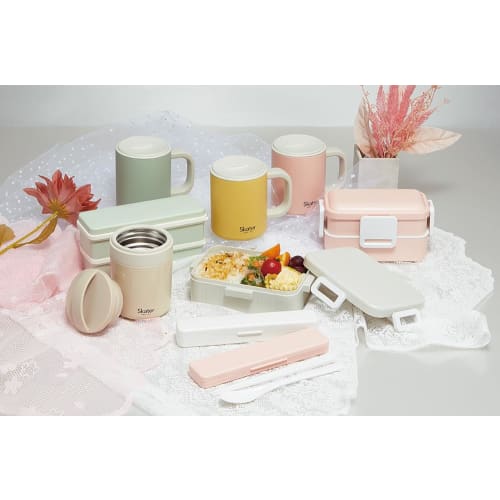 Skater Insulated Stainless Steel Mug with Lid, Double Wall Vacuum Insulation, Dull Yellow, 330ml, STMG4N-A