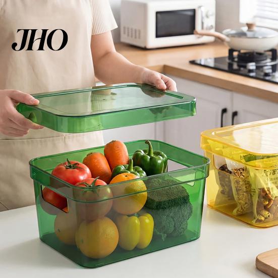Easy View Storage Box Moisture-Proof with Lid Design Clear Sealed Container Stackable Organizer Durable Plastic for Home Use Freshness