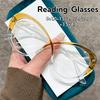 Elegant And Casual Large Oversized Frame Reading Glasses Men Women Anti-Blue Light Luxury Hyperopia Eyeglasses Diopter 0 To +4.0