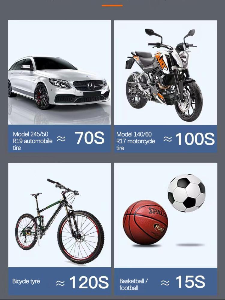 Надувной насос 12 В портативный автомобильный воздушный компрессор для мотоциклов, велосипеда, лодки, накачивающий шины, цифровой автоматический надувной насос