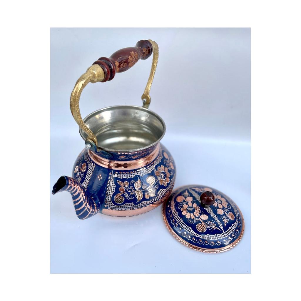 Hand Embroidered Copper Nostalgia Teapot (no:2)