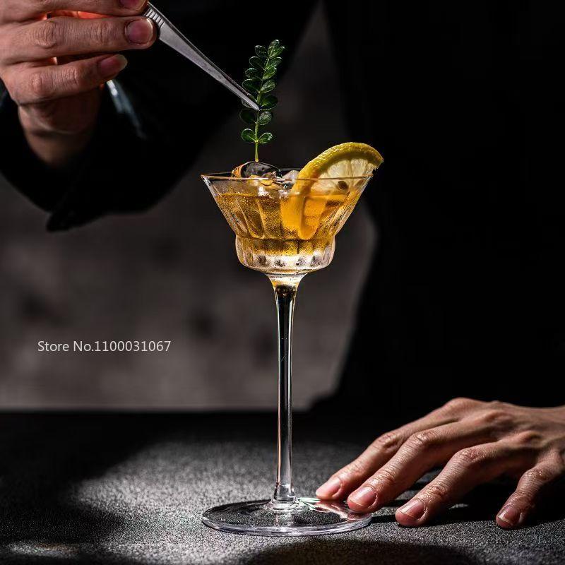 1/2 шт., японский стиль, стакан для мартини с перевернутым горлом, креативные коктейльные бокалы, чашки, высокие башенные чашки, простые стаканы для мартини