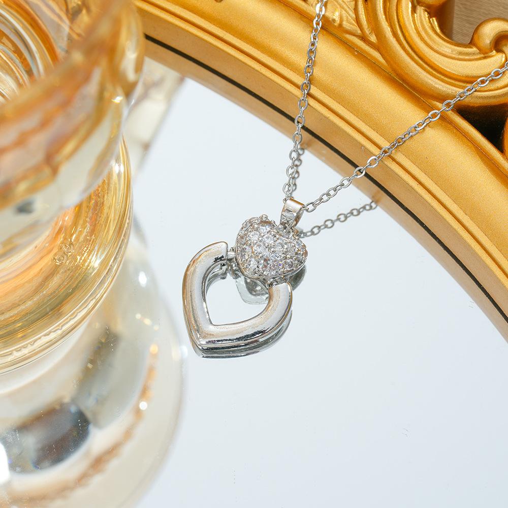 Ожерелье для женщин, любящих Zircon, нишевое, легкая роскошь, новый стиль, дизайн, набор серег-гвоздиков