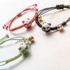 Милый браслет для влюбленных с колокольчиком Манеки Неко Женское кольцо на руку Красная плетеная веревка Украшения в китайском стиле