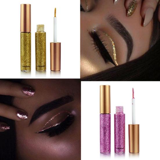 Сверкающая блестящая подводка для глаз, жидкая сексуальная женская глазная вечеринка, свадебный макияж