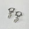 Gothic Jewelry Tooth Stud Earrings Grunge Rock Accessory Charms Hoop Earrings