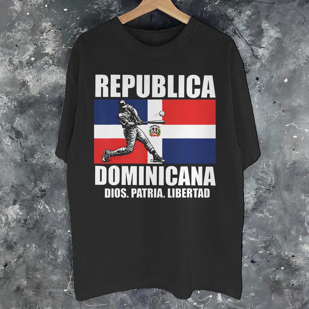 Unisex Women Graphic Print Dominican Republic Tee T Shirt Pure Cotton Tshirts Clothes