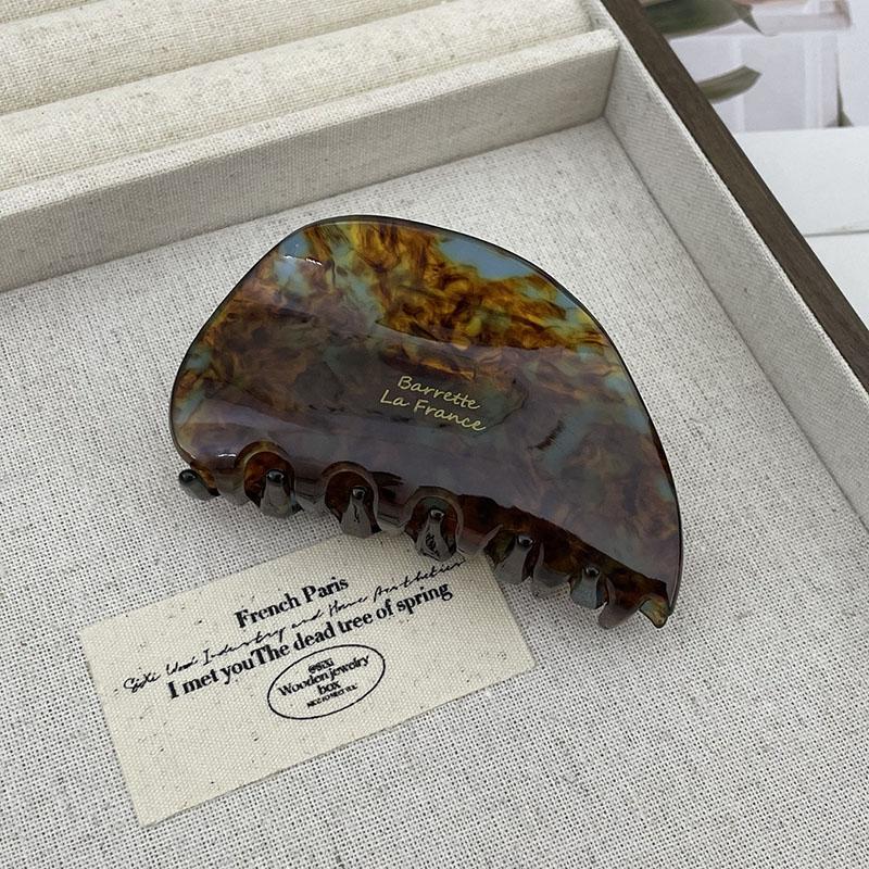 Французская винтажная заколка для волос в виде полукруглой дуги 7,7 см, простая, нежная, ацетатная заколка-акула, аксессуары для волос для женщин, девушек