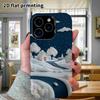 Phone Case: 2D flat design suitable for iPhone 18, 17, 16, 15, 14, 13 Pro film protective case, couple style, winter night village, Christmas and Hall