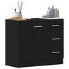 Bathroom Vanity Unit Black Oak Effect 63 x 30 x 54 cm