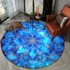 Синий Золотой Мандала Узор Круглая Форма Напольные Коврики Кухня Прихожая Коврик-дорожка Спальня Гостиная Мягкий Ковер Нескользящий Ковер