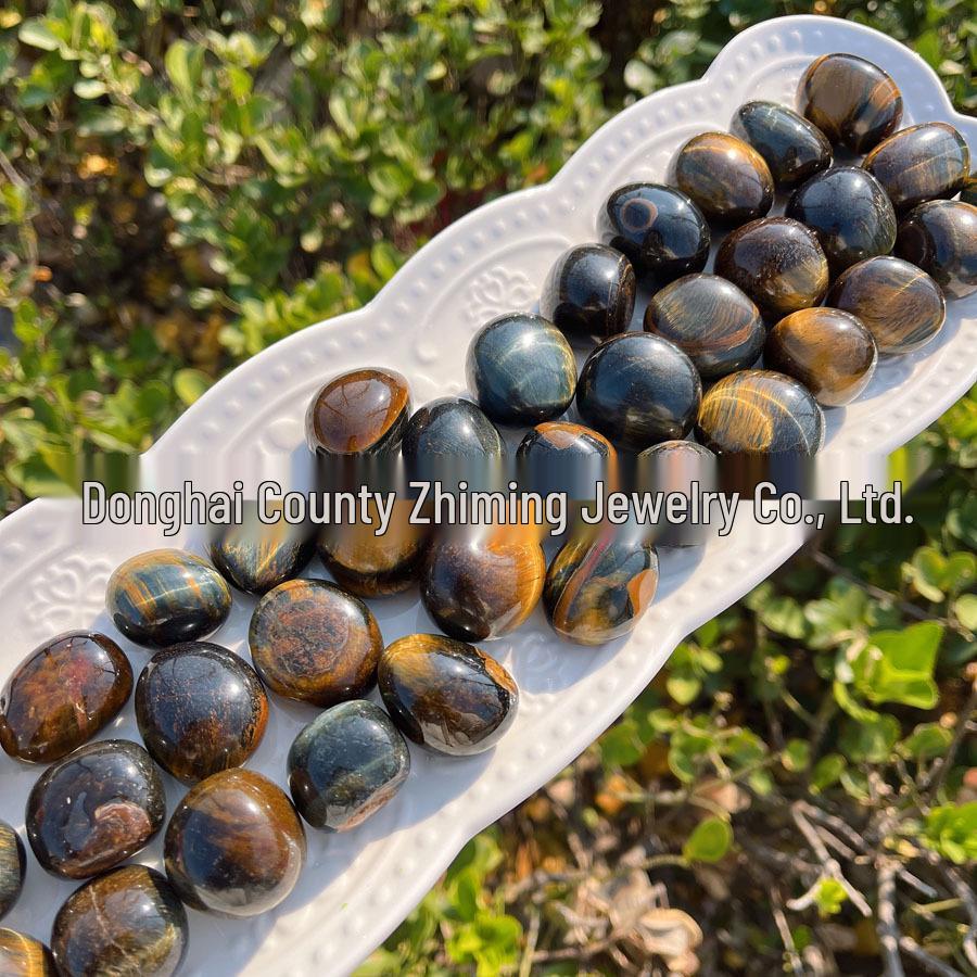 Натуральный желто-синий тигровый глаз, галтовка - Неправильная форма, шлифованный камень для охоты за сокровищами и археологических открытий