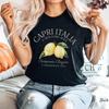 Capri Italia Lemon Graphic T-shirt Fashion Vintage Fruit Unisex T Shirt Short Sleeve Crew Neck Casual Top Vintage Women Tops