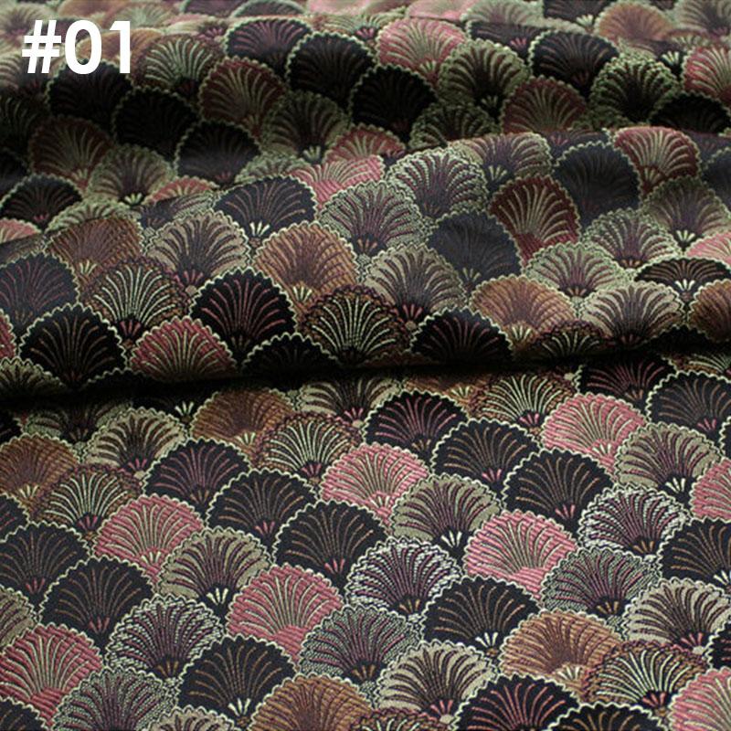 100x75 см китайский стиль тибетский монгольский халат парча жаккардовая ткань ретро шелковистая атласная ткань для самостоятельного шитья ханьфу материал