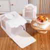 5Pcs 3/4/6/8/10 Inch Cake Boxes White Paper Clear Window Portable Birthday Cake Dessert Packaging Supplies