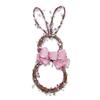 Easter Bunny Hanging Led Colored Lights Rattan Circle Easter Bunny Wreath Diy Decorative Door