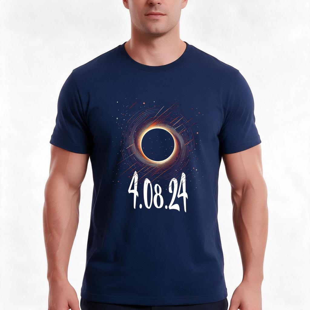 Total Solar Eclipse 2024 America Totality Spring 40824 Usa Tshirt Summer Casual Cotton Tee Oversized Streetwear Tops