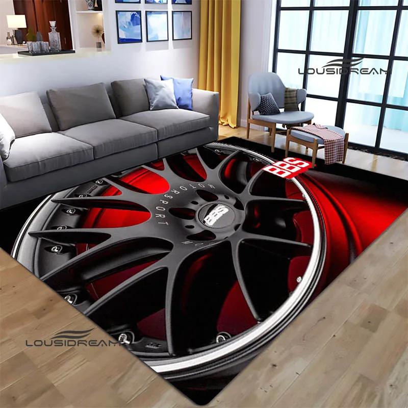 3D BBS гонщик Ретро печатный ковер Нескользящий ковер Декор спальни Декор гостиной Напольный коврик для ванной комнаты Подарок на день рождения