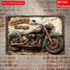 2D Flat Wooden Sign 30*20cm Classic Motorcycle Garage Wooden Sign Decor, Vintage Wooden Wall Hanging Art for Home, Bar, Cafe, Rustic 2D Classic Bike