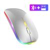 2.4G Wireless Bluetooth 5.0 Mouse RGB LED Lights Silence Smart Sleep Mouse for Laptop Computer Gaming Mouse Optical Mouse USB Rechargeable