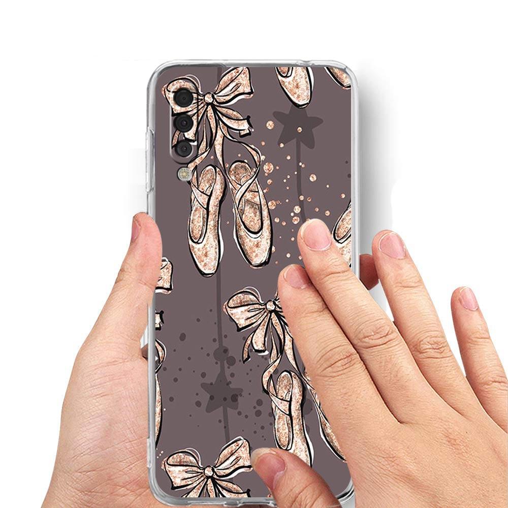 Простой балетный танец лебедя для Samsung Galaxy A14 A50 A70 A30 A40 A20E A10 A10S A20S A02S A04S A12 A22 A32 A34 A42 A52 5G A54 Чехол