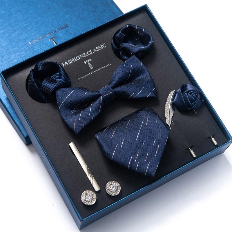 Men'S Tie Bow Tie Square Towel 8-Piece Gift Box Set Boyfriend Tie Gift