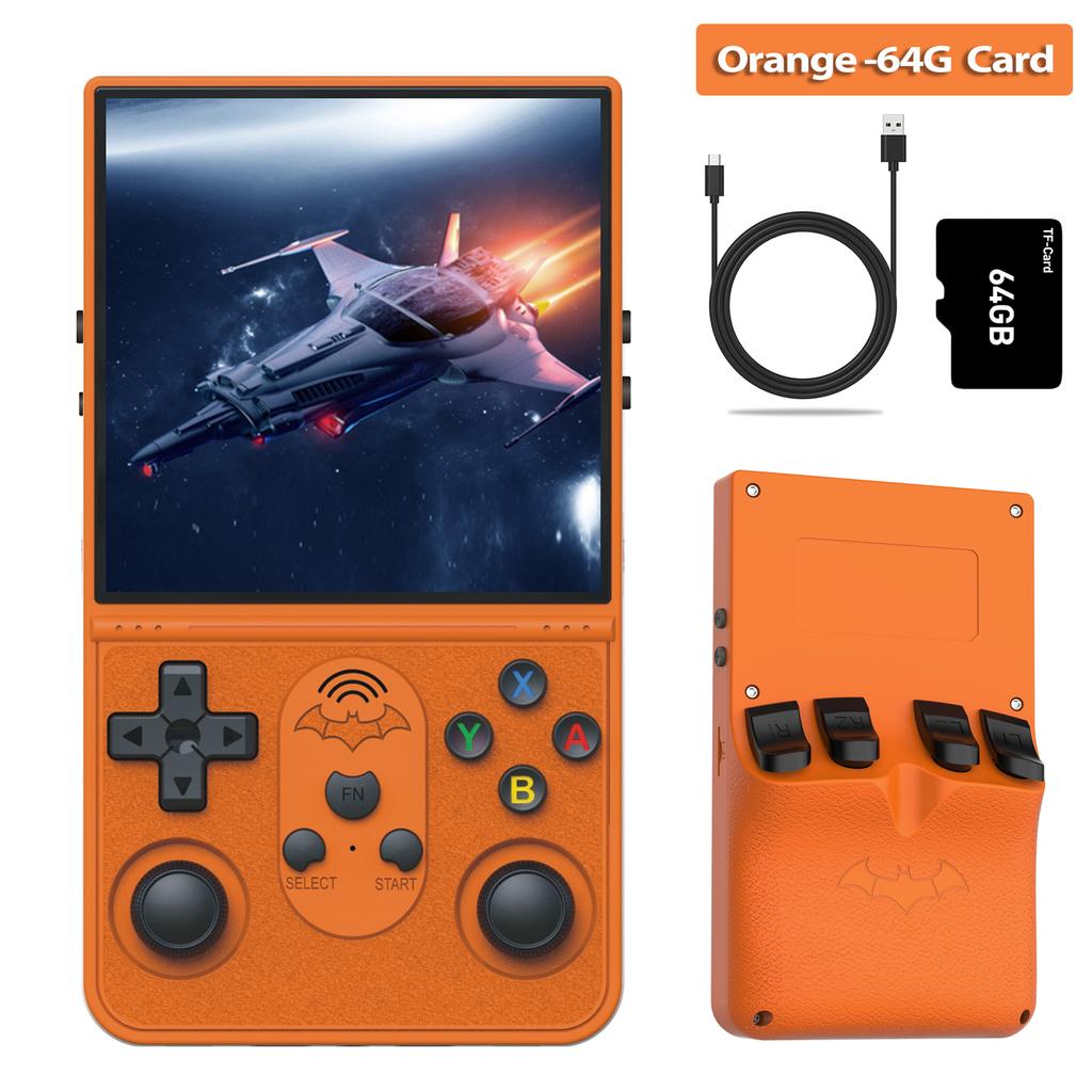 Open Source T16 Retro Handheld Video Game Console Linux System 4.0 Inch IPS Screen Portable Pocket Video Player 64GB Games Toys