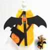 Костюм щенка-тыквы на Хэллоуин, пальто для кошки, костюм собаки, одежда для вечеринки для домашних животных, одежда для злых домашних животных на Хэллоуин с сумкой, костюм собаки