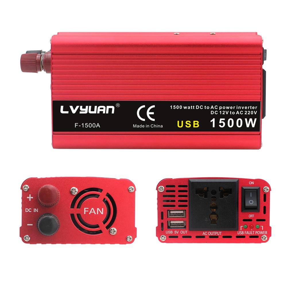 Lvyuan 500W 1000W Modified Sine Wave Inverter 12V 24V to 220V 230V AC for Emergency Kits with Low Price