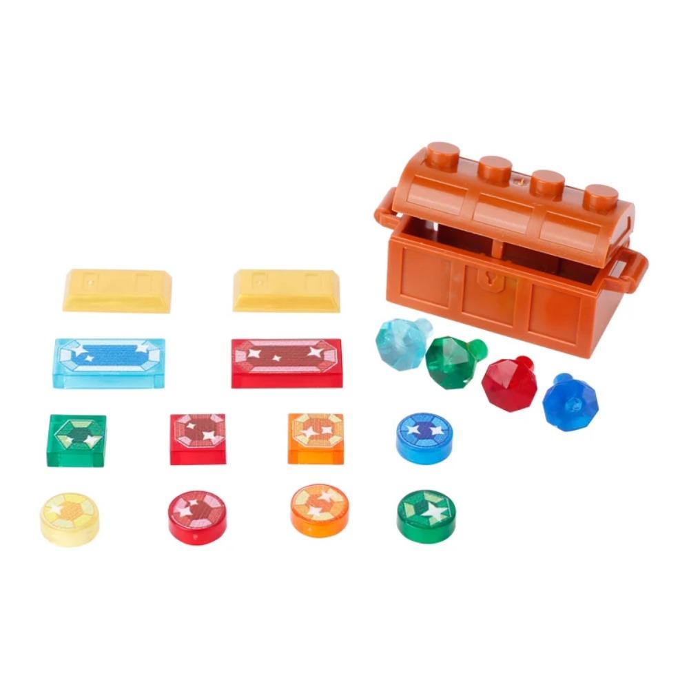 MOC Precious Deposits Building Blocks Treasure Pirate Map Gold Ore Silver Brick Box Diamond Bricks Toys Gift