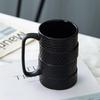 Creative Tire Shaped Ceramic Mug Espresso Coffee Cup with Handle Personality Breakfast Milk Tea Cup for Car Lover Drinkware Gift