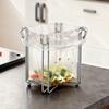 Stainless Steel Steel Trash Bag Support Foldable Sink Garbage Organizer  Garbage Management
