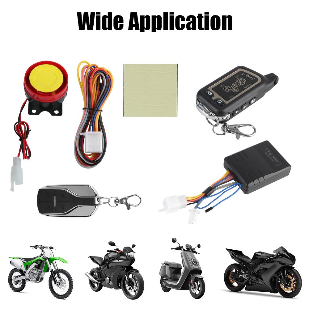 Anti-theft Protection E-bike Scooter Motorbike Security System Universal 12V Remote Control Motorcycle 2 Way Alarm System