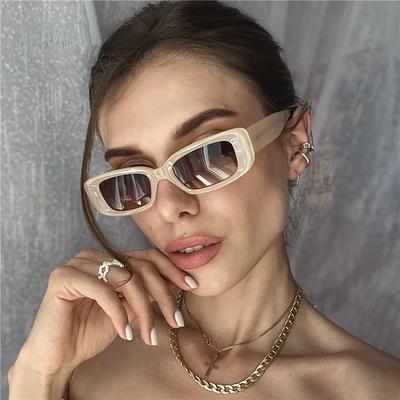Модные прямоугольные солнцезащитные очки женские мужские винтажные маленькие очки женские роскошные брендовые градиентные высококачественные солнцезащитные очки