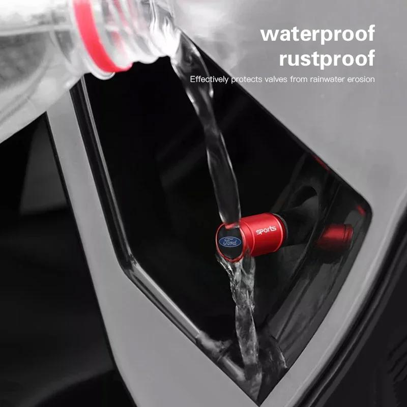New 2026 Car Sticker Ford New 2025 Hot Metal Car Badge Wheel Tire Valve Caps Cover Tire Decoration For Ford Focus 2 3 Mondeo Kug