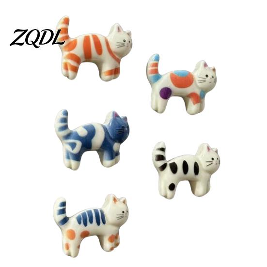 Metal Surfaces Magnetic Decor 5Pcs Cartoon Cat Refrigerator Magnet Set, Hand-painted Kitten for Fridge Lover Magnets Locker Whiteboard, Kitchen
