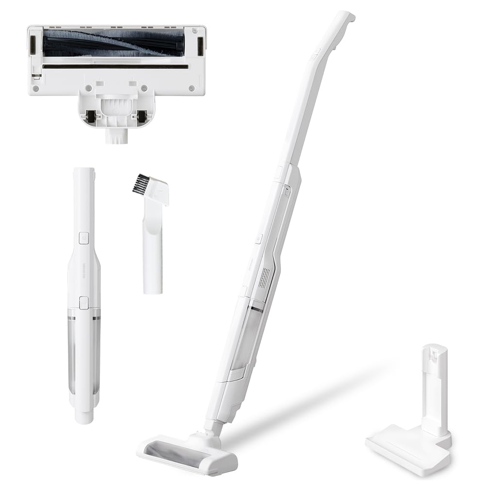 IRIS OHYAMA 2-in-1 Cordless Stick Vacuum Cleaner with Rechargeable Cyclone, Charging Stand Included, Lightweight, 2-in-1 Handheld Vacuum Cleaner with