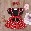 Baby Girls Cosplay Mini Mouse Costume Kids Fancy Polka Dot Dress Princess Dress Up Halloween Children Birthday Party Clothing