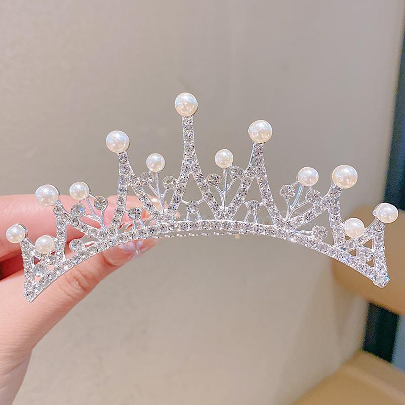 Корона Стразы Гребень для волос для женщин и девушек - Принцесса День рождения Заколка для волос Аксессуар