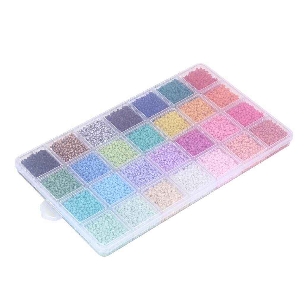14000Pcs Bracelet Beads 28 Colors 2mm Glass Seed Beads for Jewelry Making DIY Art