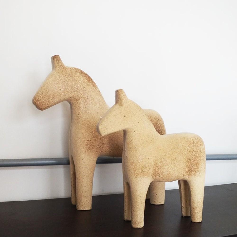 DIY Drawing Unpainted Horse Statue Handmade Painting Horse Figure Tabletop Display